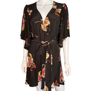 Retro Betsey Johnson Silk Wrap Dress
